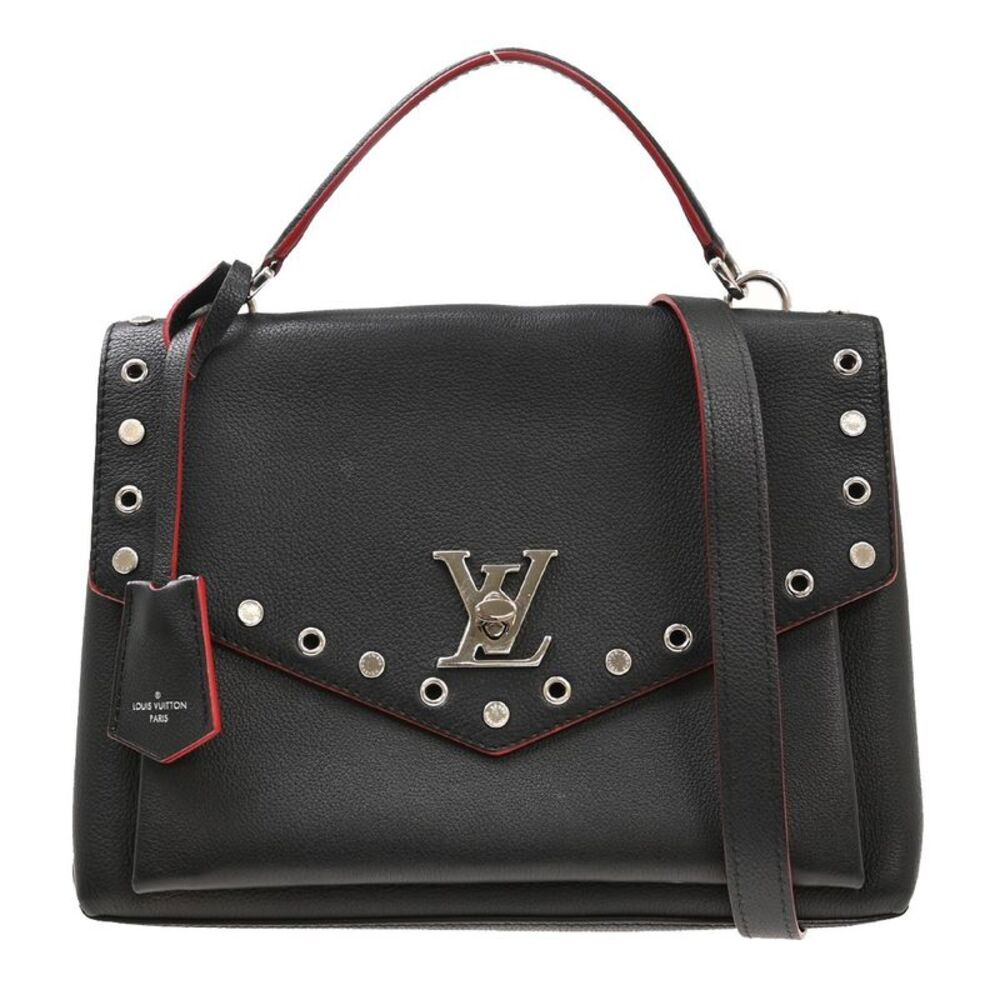 Louis Vuitton Mylockme Studded Leather Black Leather Handbag